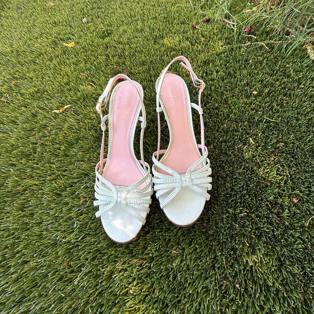 Elegant green Slingback Sandals ANTONIO MELANI  size 8